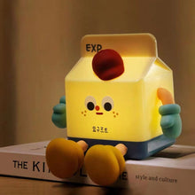Load image into Gallery viewer, Cartoon Milk Box Silicone LED Night Light Pat Sensor Rechargeable Lamp Kids Bedroom Decor Night Lamp Birthday Valentine's Day Gifts