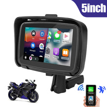 Load image into Gallery viewer, 5Inch Motorcycle Portable GPS Navigation Built-in Carplay/Android Auto Display Wireless GPS Screen Apple Waterproof IPX7