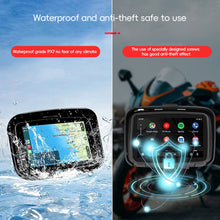 Load image into Gallery viewer, 5Inch Motorcycle Portable GPS Navigation Built-in Carplay/Android Auto Display Wireless GPS Screen Apple Waterproof IPX7