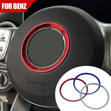 Load image into Gallery viewer, 51mm/58mm Car Steering Wheel Decoration Stickers For Mercedes Benz C-Class A160 A180 A250 A35 A45 AMG EQA GLE CLS GLS A B C E Class