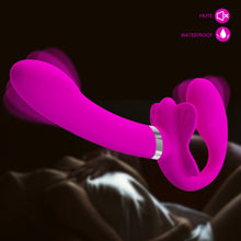 Load image into Gallery viewer, Strapless Strap-on Dildo Vibrators for Women Double-heads Vibrating Penis Lesbian Erotic Toys for Adult Sex Toys for Couples