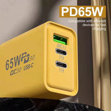 Load image into Gallery viewer, PD 65W Smart Phone Fast Charger Dual Type-C+ Single USB Interface EU&US Standard Adapters