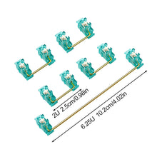 Load image into Gallery viewer, Steel Plates Satellite Axis Transparent Plate Mounted Stabilizer Gold-Plated Wire Mechanical Keyboard Accessories 2U/6.25U