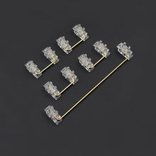 Load image into Gallery viewer, Steel Plates Satellite Axis Transparent Plate Mounted Stabilizer Gold-Plated Wire Mechanical Keyboard Accessories 2U/6.25U