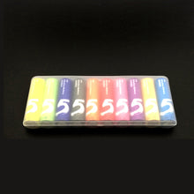 Load image into Gallery viewer, 1PC 10-Slot Transparent PP Plastic Battery Storage Box For AAA/AA Battery Portable Lithium Battery Waterproof Protection Box