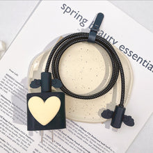 Load image into Gallery viewer, Charger Protection 4-Piece Set Love Angel Wing Pattern Data Cable Soft Silicone Cover For Apple 18W/20W/30W Original Charging Head And Data Cable