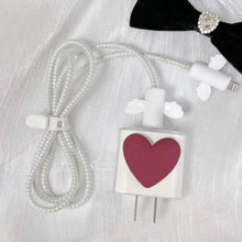 Load image into Gallery viewer, Charger Protection 4-Piece Set Love Angel Wing Pattern Data Cable Soft Silicone Cover For Apple 18W/20W/30W Original Charging Head And Data Cable