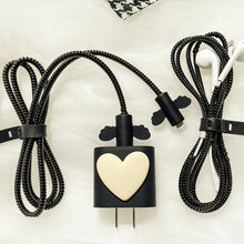 Load image into Gallery viewer, Charger Protection 4-Piece Set Love Angel Wing Pattern Data Cable Soft Silicone Cover For Apple 18W/20W/30W Original Charging Head And Data Cable