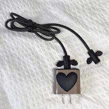 Load image into Gallery viewer, Charger Protection 4-Piece Set Love Angel Wing Pattern Data Cable Soft Silicone Cover For Apple 18W/20W/30W Original Charging Head And Data Cable