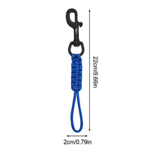 Load image into Gallery viewer, 1PC 316 Stainless Steel Diving BCD Equipped Underwater Luminous Safety Rope Buckle Hand-Woven Single-Head Hook Anti-Lost Rope