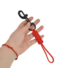 Load image into Gallery viewer, 1PC 316 Stainless Steel Diving BCD Equipped Underwater Luminous Safety Rope Buckle Hand-Woven Single-Head Hook Anti-Lost Rope