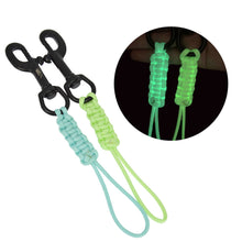 Load image into Gallery viewer, 1PC 316 Stainless Steel Diving BCD Equipped Underwater Luminous Safety Rope Buckle Hand-Woven Single-Head Hook Anti-Lost Rope