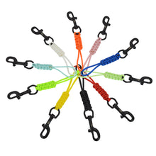 Load image into Gallery viewer, 1PC 316 Stainless Steel Diving BCD Equipped Underwater Luminous Safety Rope Buckle Hand-Woven Single-Head Hook Anti-Lost Rope
