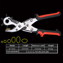 Load image into Gallery viewer, 1Pc Punching Pliers High Carbon Steel Anti Slip Handle Leather Punch Labor-Saving Multifunctional Hand Tools