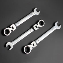 Load image into Gallery viewer, 1Pcs Flexible Pivoting Head Ratchet Wrench Spanner Garage Metric hand Tool 6mm-19mm For Auto and Home Repair