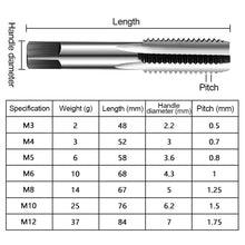 Load image into Gallery viewer, M3-M8 Adjustable Ratchet Wrench 5pcs Hand Tap Tapping Forward and Reverse Tapping Hand Tool Accessory Set