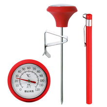 Load image into Gallery viewer, 0 to120℃ Dial Thermometer for Coffee Pot Milk Frothing Jug Professional Cafe KitchenTemperature Measuring Tools