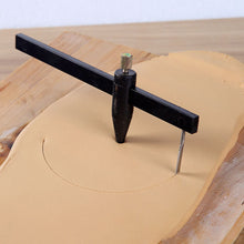 Load image into Gallery viewer, Pottery Tools Pottery Clay Circular Cutter Circular Cutting Tool Plastic Measuring Ruler Caliper DIY Making Clay Ceramic Cutting