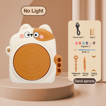 Load image into Gallery viewer, USB Electric Pottery Wheel Machine Mini Pottery Making Machine DIY Craft Ceramic Clay Pottery Kit With Pigment Clay Kids Toy