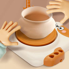 Load image into Gallery viewer, USB Electric Pottery Wheel Machine Mini Pottery Making Machine DIY Craft Ceramic Clay Pottery Kit With Pigment Clay Kids Toy