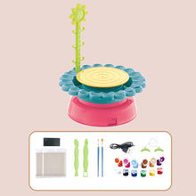 Load image into Gallery viewer, USB Electric Pottery Wheel Machine Mini Pottery Making Machine DIY Craft Ceramic Clay Pottery Kit With Pigment Clay Kids Toy