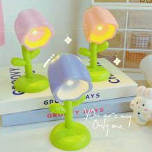 Load image into Gallery viewer, Mini LED Flower Night Light Cute Small Table Lamp Desktop Ornament Bedside Bedroom Ambient Lights Children Toy Kids Holiday Gift