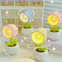 Load image into Gallery viewer, Mini LED Flower Night Light Cute Small Table Lamp Desktop Ornament Bedside Bedroom Ambient Lights Children Toy Kids Holiday Gift