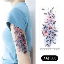 Load image into Gallery viewer, Waterproof Colored Ink Painting Flower Arm Tattoo Sticker Waterproof Women Men Patch Face Body Tattoo Sticker