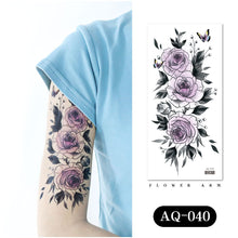 Load image into Gallery viewer, Waterproof Colored Ink Painting Flower Arm Tattoo Sticker Waterproof Women Men Patch Face Body Tattoo Sticker