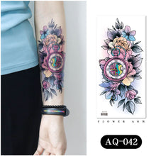 Load image into Gallery viewer, Waterproof Colored Ink Painting Flower Arm Tattoo Sticker Waterproof Women Men Patch Face Body Tattoo Sticker