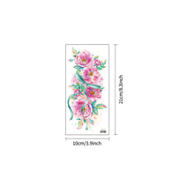 Load image into Gallery viewer, Waterproof Colored Ink Painting Flower Arm Tattoo Sticker Waterproof Women Men Patch Face Body Tattoo Sticker