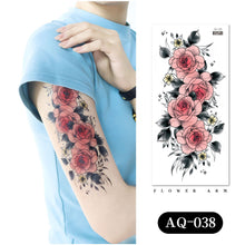 Load image into Gallery viewer, Waterproof Colored Ink Painting Flower Arm Tattoo Sticker Waterproof Women Men Patch Face Body Tattoo Sticker