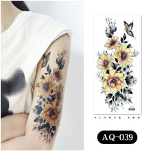 Load image into Gallery viewer, Waterproof Colored Ink Painting Flower Arm Tattoo Sticker Waterproof Women Men Patch Face Body Tattoo Sticker