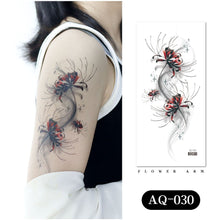 Load image into Gallery viewer, Waterproof Colored Ink Painting Flower Arm Tattoo Sticker Waterproof Women Men Patch Face Body Tattoo Sticker