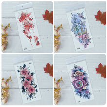 Load image into Gallery viewer, Waterproof Colored Ink Painting Flower Arm Tattoo Sticker Waterproof Women Men Patch Face Body Tattoo Sticker