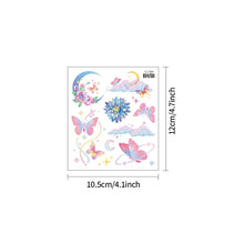 Load image into Gallery viewer, Waterproof Pink Fantasy Tattoo Patch Gradient Butterfly Moon Goddess Tattoo Waterproof Face Patch Face Body Tattoo Sticker