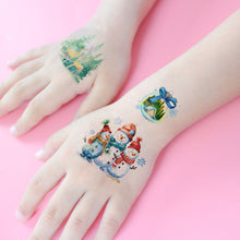 Load image into Gallery viewer, Christmas Snowflake Children's Cartoon Tattoo Sticker Simulated Tattoos Sticker Creative Snowman Women Men Tattoo Stickers