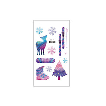 Load image into Gallery viewer, Christmas Snowflake Children's Cartoon Tattoo Sticker Simulated Tattoos Sticker Creative Snowman Women Men Tattoo Stickers