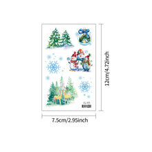 Load image into Gallery viewer, Christmas Snowflake Children's Cartoon Tattoo Sticker Simulated Tattoos Sticker Creative Snowman Women Men Tattoo Stickers