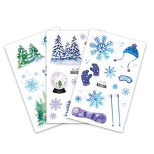 Load image into Gallery viewer, Christmas Snowflake Children's Cartoon Tattoo Sticker Simulated Tattoos Sticker Creative Snowman Women Men Tattoo Stickers