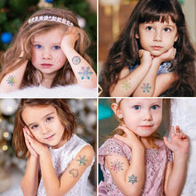 Load image into Gallery viewer, Christmas Snowflake Children's Cartoon Tattoo Sticker Simulated Tattoos Sticker Creative Snowman Women Men Tattoo Stickers