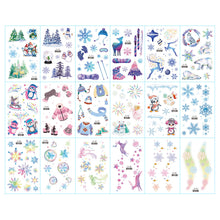 Load image into Gallery viewer, Christmas Snowflake Children's Cartoon Tattoo Sticker Simulated Tattoos Sticker Creative Snowman Women Men Tattoo Stickers