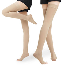 Load image into Gallery viewer, Traceless High Elastic 2 Pressure Stockings Nursing Compression Stocking Unisex Medical Class Sleep Feet Varicose Vein Socks