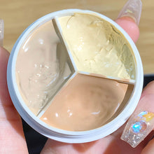 Load image into Gallery viewer, 3-Color Concealer Palette Foundation Cream Full Coverage Suit for All Skin Face Makeup Cover Dark Circles Acne Pores Cream