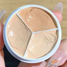 Load image into Gallery viewer, 3-Color Concealer Palette Foundation Cream Full Coverage Suit for All Skin Face Makeup Cover Dark Circles Acne Pores Cream