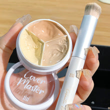 Load image into Gallery viewer, 3-Color Concealer Palette Foundation Cream Full Coverage Suit for All Skin Face Makeup Cover Dark Circles Acne Pores Cream