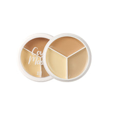 Load image into Gallery viewer, 3-Color Concealer Palette Foundation Cream Full Coverage Suit for All Skin Face Makeup Cover Dark Circles Acne Pores Cream