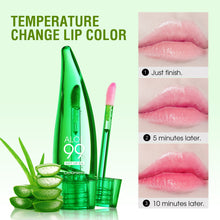 Load image into Gallery viewer, Long Lasting Natural Aloe Lipstick Lip Tint Aloe Vera Lip Gloss Warm and Color Changing Lip Gloss Winter Moisturizing Lip Oil