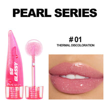Load image into Gallery viewer, Pearlescent Glassy Lip Oil Changing Lip Gloss Natural Pink Moisturizing Color Lip Balm Reduce Lip Lines Jelly Plump Lips Care
