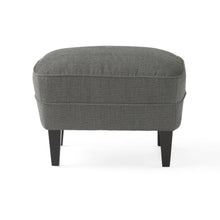 Load image into Gallery viewer, Contemporary Grey Fabric Club Chair and Ottoman Set, Stylish Upholstered Armchair with Matching Ottoman, Ideal for Modern Living Room Comfort and Style
